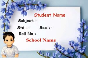 Premium Notebook Labels (3″ x 2″) – High-Gloss – Flower Blue