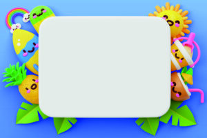 Premium Notebook Labels (3″ x 2″) – High-Gloss – Kawaai 2 labels