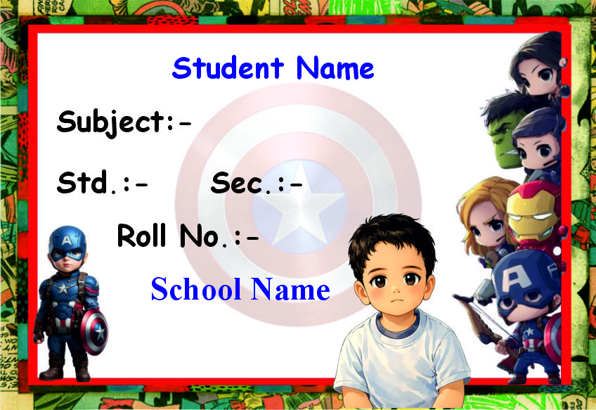 Premium Notebook Labels (3″ x 2″) – High-Gloss –  Baby Captain america labels