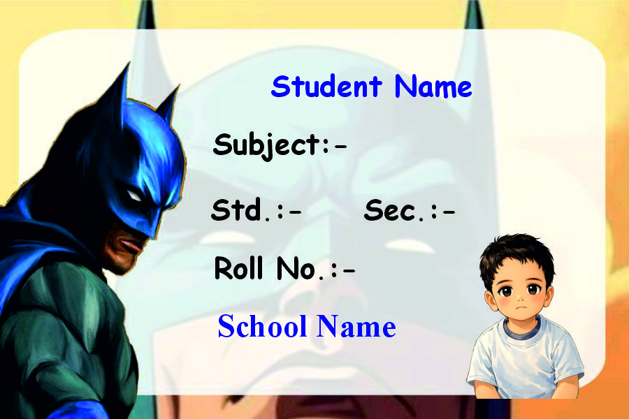 Premium Notebook Labels (3″ x 2″) – High-Gloss – Batman labels