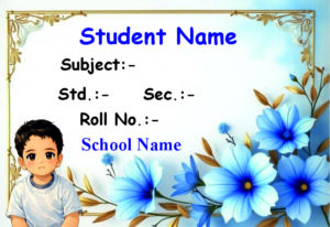Premium Notebook Labels (3″ x 2″) – High-Gloss – Flower Blue royal labels