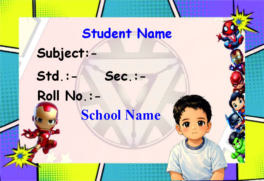 Premium Notebook Labels (3″ x 2″) – High-Gloss – Baby ironman labels