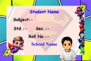 Premium Notebook Labels (3″ x 2″) – High-Gloss – Baby Superman labels