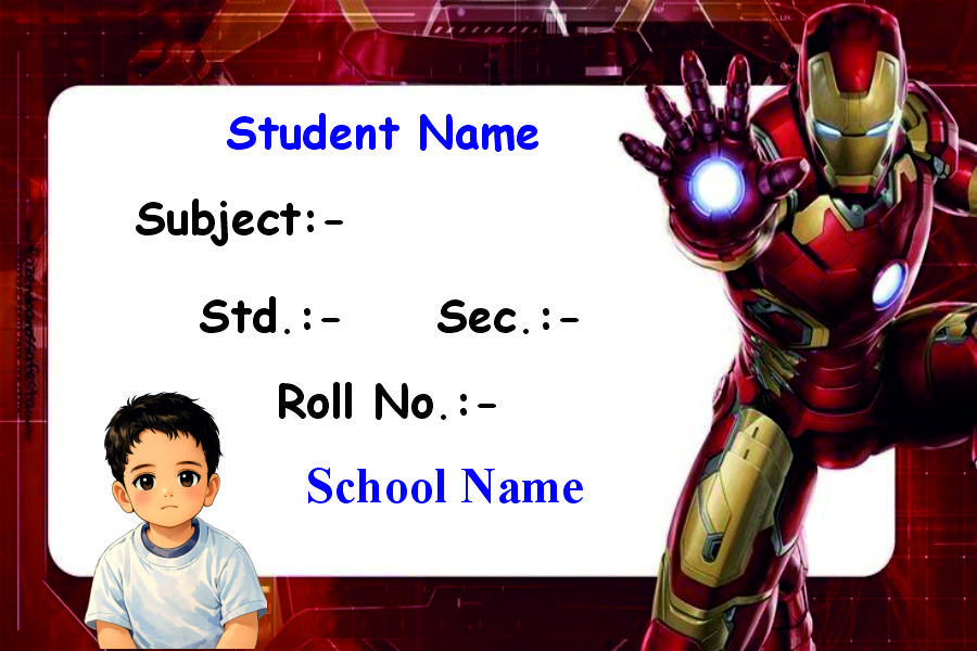 Premium Notebook Labels (3″ x 2″) – High-Gloss – Ironman labels