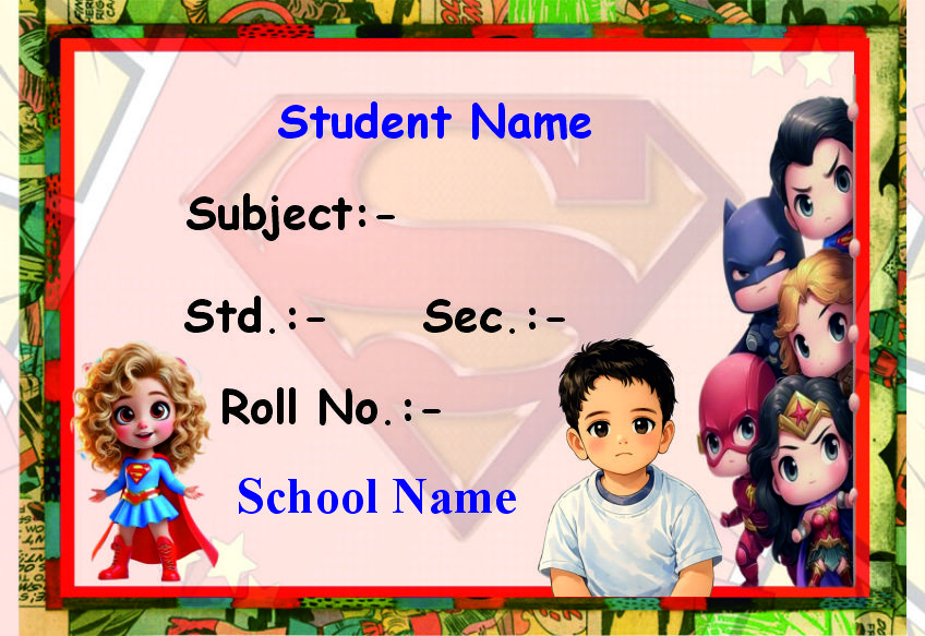 Premium Notebook Labels (3″ x 2″) – High-Gloss – Supergirl labels