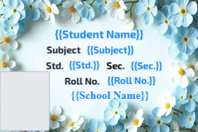 Premium Notebook Labels (3″ x 2″) – High-Gloss – Flower Skyblue labels