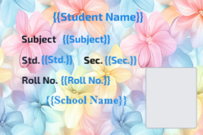 Premium Notebook Labels (3″ x 2″) – High-Gloss – Multi flower labels