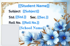 Premium Notebook Labels (3″ x 2″) – High-Gloss – Flower Blue royal labels