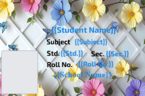 Premium Notebook Labels (3″ x 2″) – High-Gloss – Multi Flower 1 labels