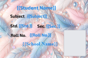 Premium Notebook Labels (3″ x 2″) – High-Gloss – Multi feathers labels