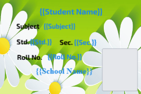 Premium Notebook Labels (3″ x 2″) – High-Gloss – Flower daisy 2D-Big labels