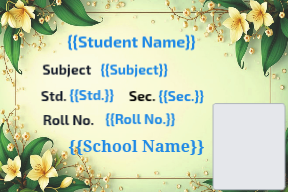 Premium Notebook Labels (3″ x 2″) – High-Gloss – Flower 4 labels