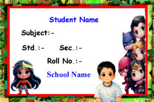 Premium Notebook Labels (3″ x 2″) – High-Gloss – Wonder girl labels