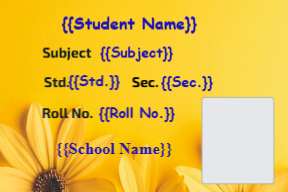 Premium Notebook Labels (3″ x 2″) – High-Gloss – Flower yellow labels