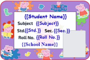 Premium Notebook Labels (3″ x 2″) – High-Gloss – Peppa Pig labels