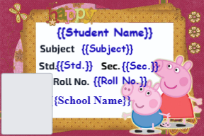Premium Notebook Labels (3″ x 2″) – High-Gloss – Peppa Pig 2 labels