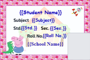 Premium Notebook Labels (3″ x 2″) – High-Gloss – Peppa Pig 7 labels
