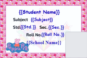 Premium Notebook Labels (3″ x 2″) – High-Gloss – Peppa Pig 8 labels