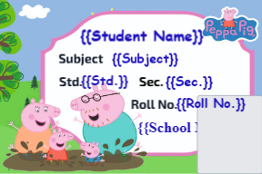 Premium Notebook Labels (3″ x 2″) – High-Gloss – Peppa Pig 9 labels