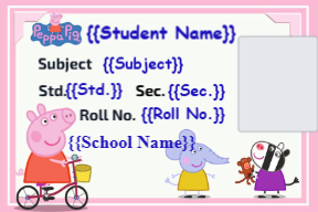 Premium Notebook Labels (3″ x 2″) – High-Gloss – Peppa Pig 10 labels