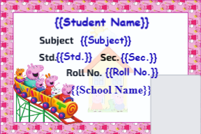 Premium Notebook Labels (3″ x 2″) – High-Gloss – Peppa Pig 11 labels