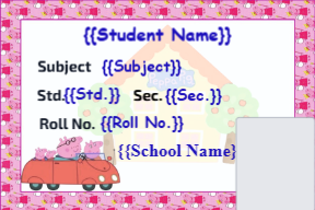 Premium Notebook Labels (3″ x 2″) – High-Gloss – Peppa Pig 14 labels