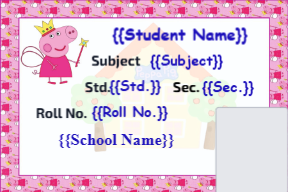 Premium Notebook Labels (3″ x 2″) – High-Gloss – Peppa Pig 15 labels