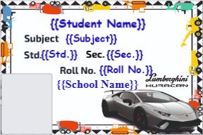 Premium Notebook Labels (3″ x 2″) – High-Gloss – Lamborghini 3 labels