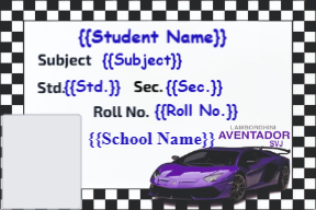 Premium Notebook Labels (3″ x 2″) – High-Gloss – Lamborghini 4 labels
